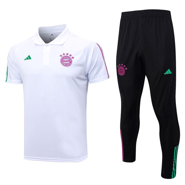 Polo Bayern Munich Conjunto Completo 2024 Blanco